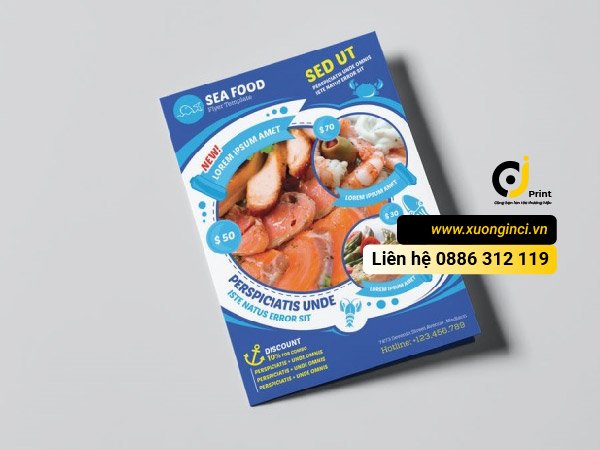 tờ rơi giới thiệu món ăn mới 